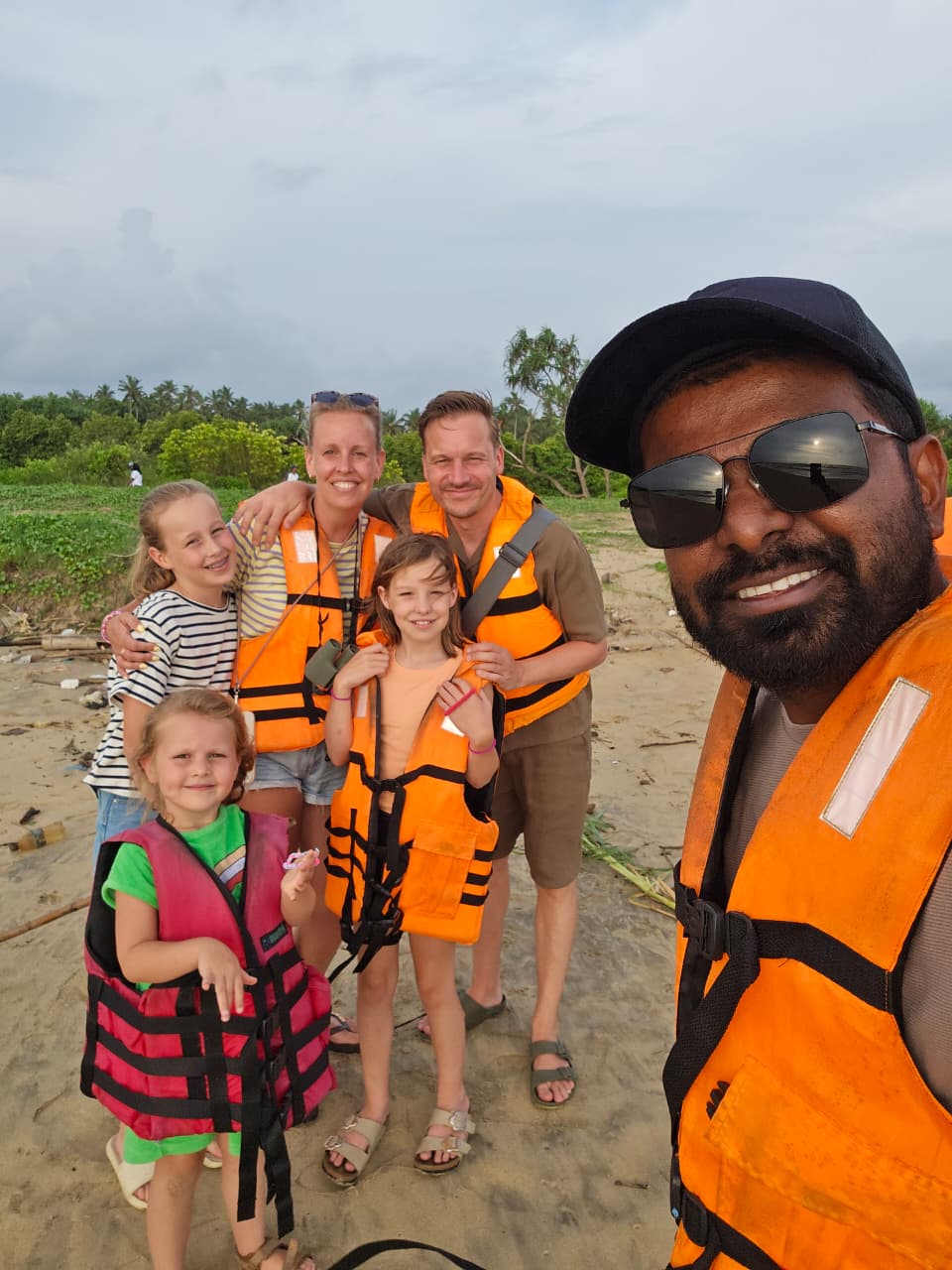 Life jackets on for a mangrove river safari