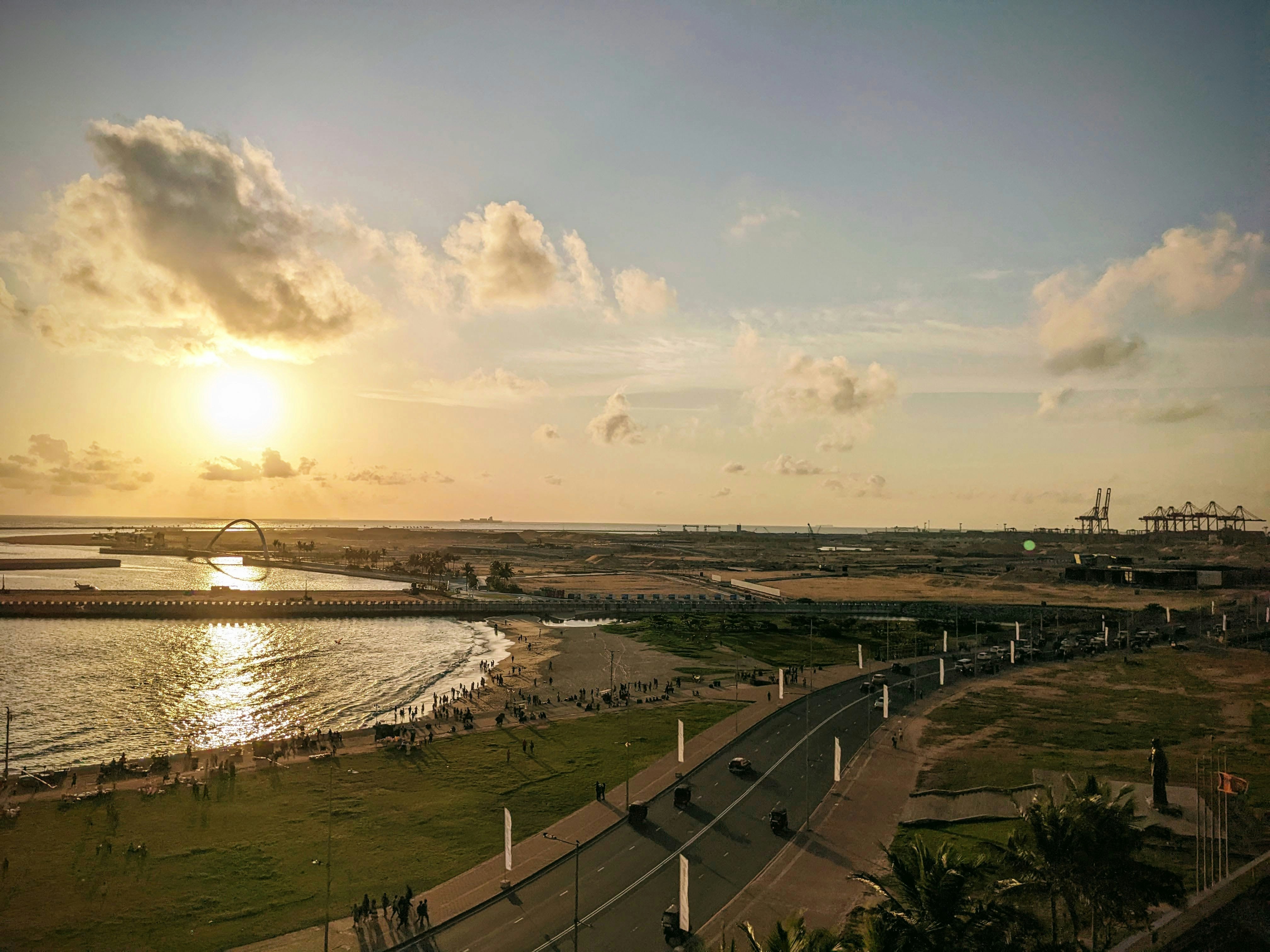 Galle Face Green at sunset