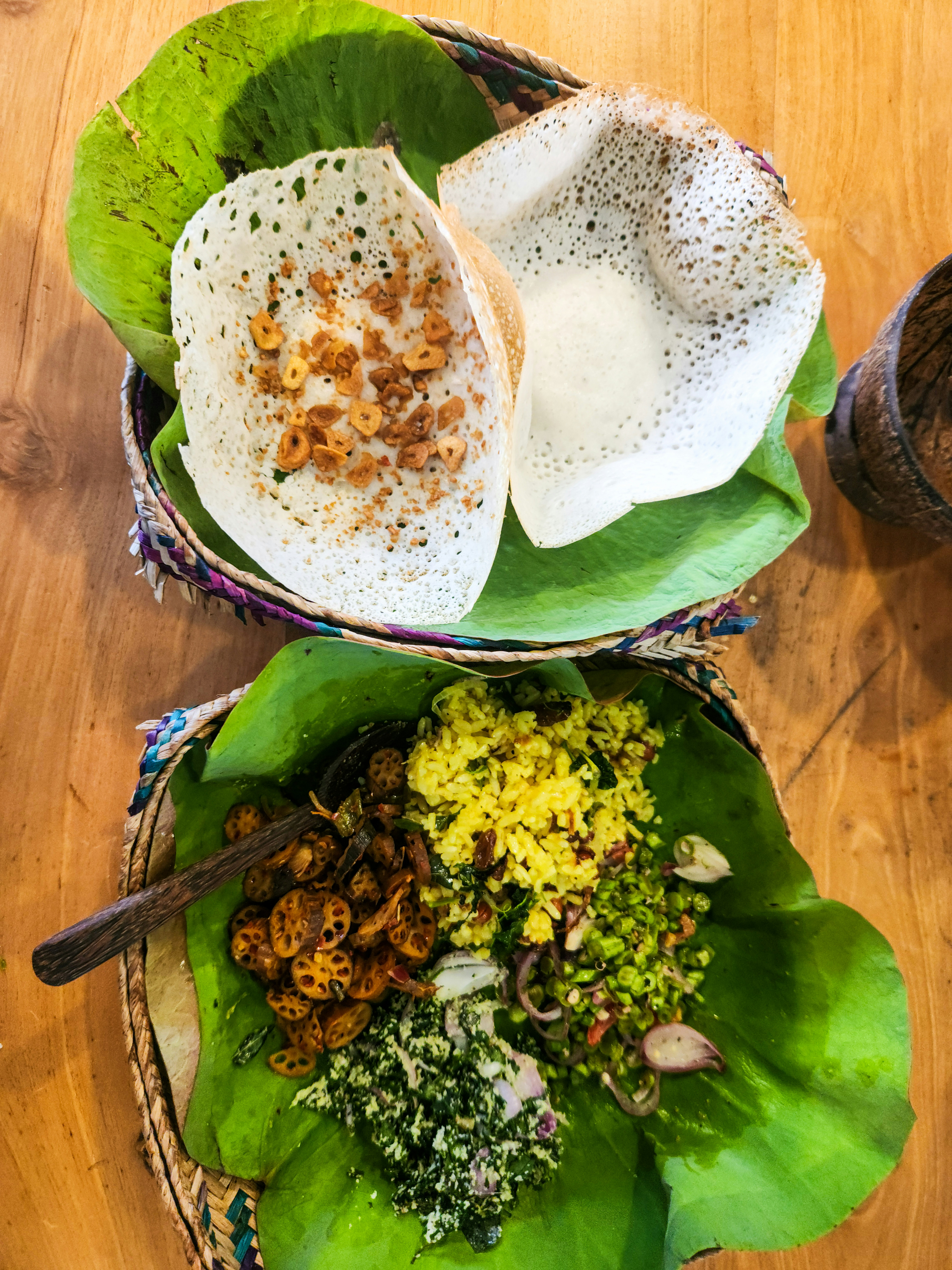 A classic Sri Lankan breakfast