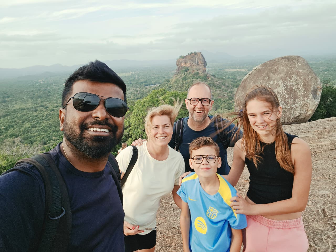 Sigiriya Rock across the plain from Pidurangala