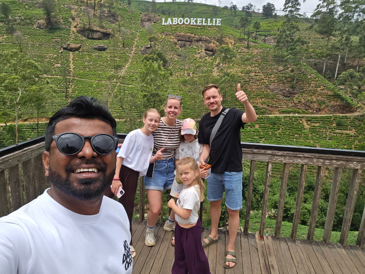 A family stop at the Labookellie tea estate