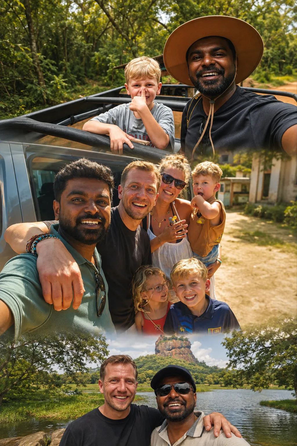 Dutch family of five travelling Sri Lanka with Dhanuka