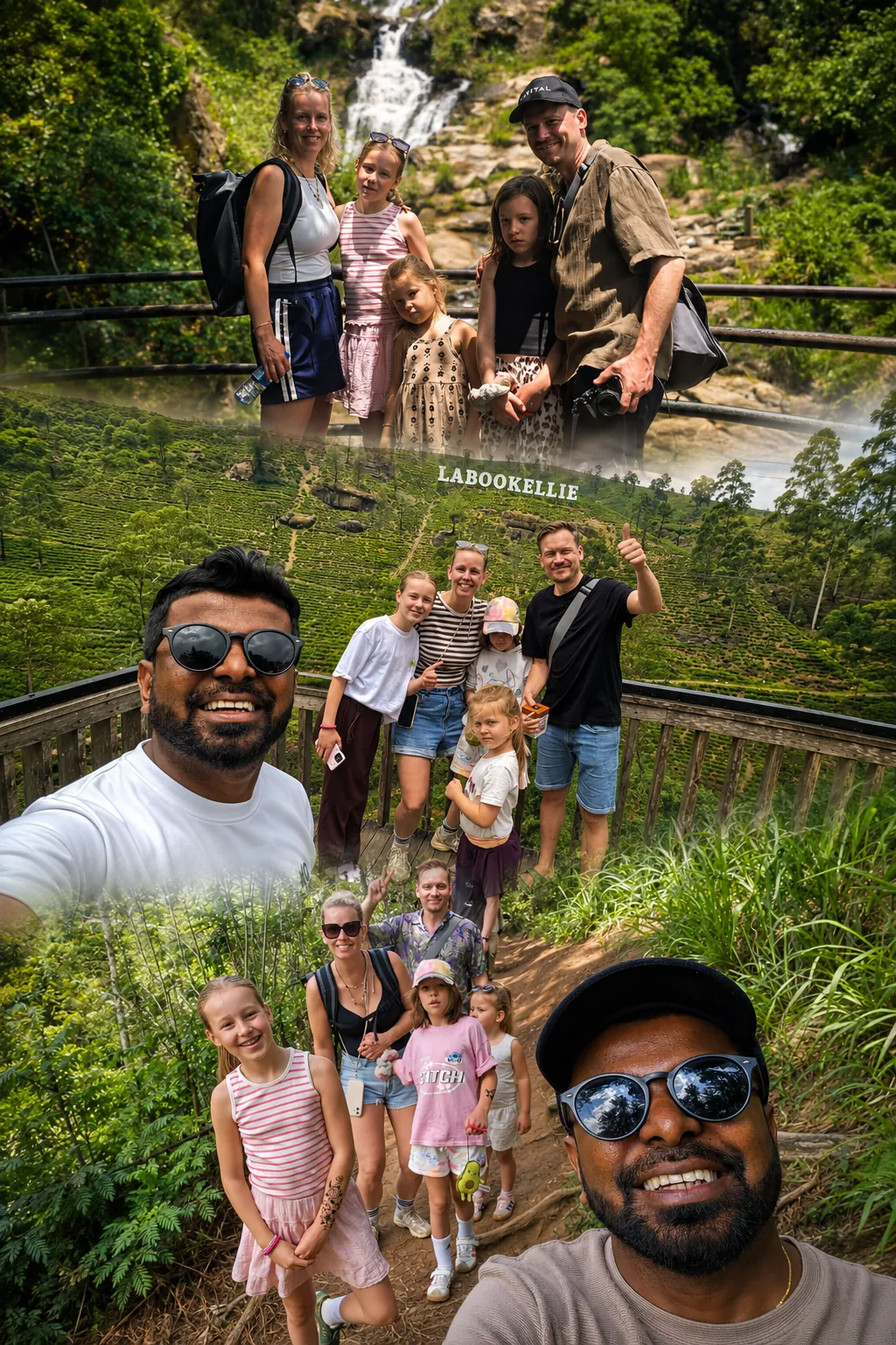 Roel and Anne's family of five on tour in Sri Lanka with Dhanuka