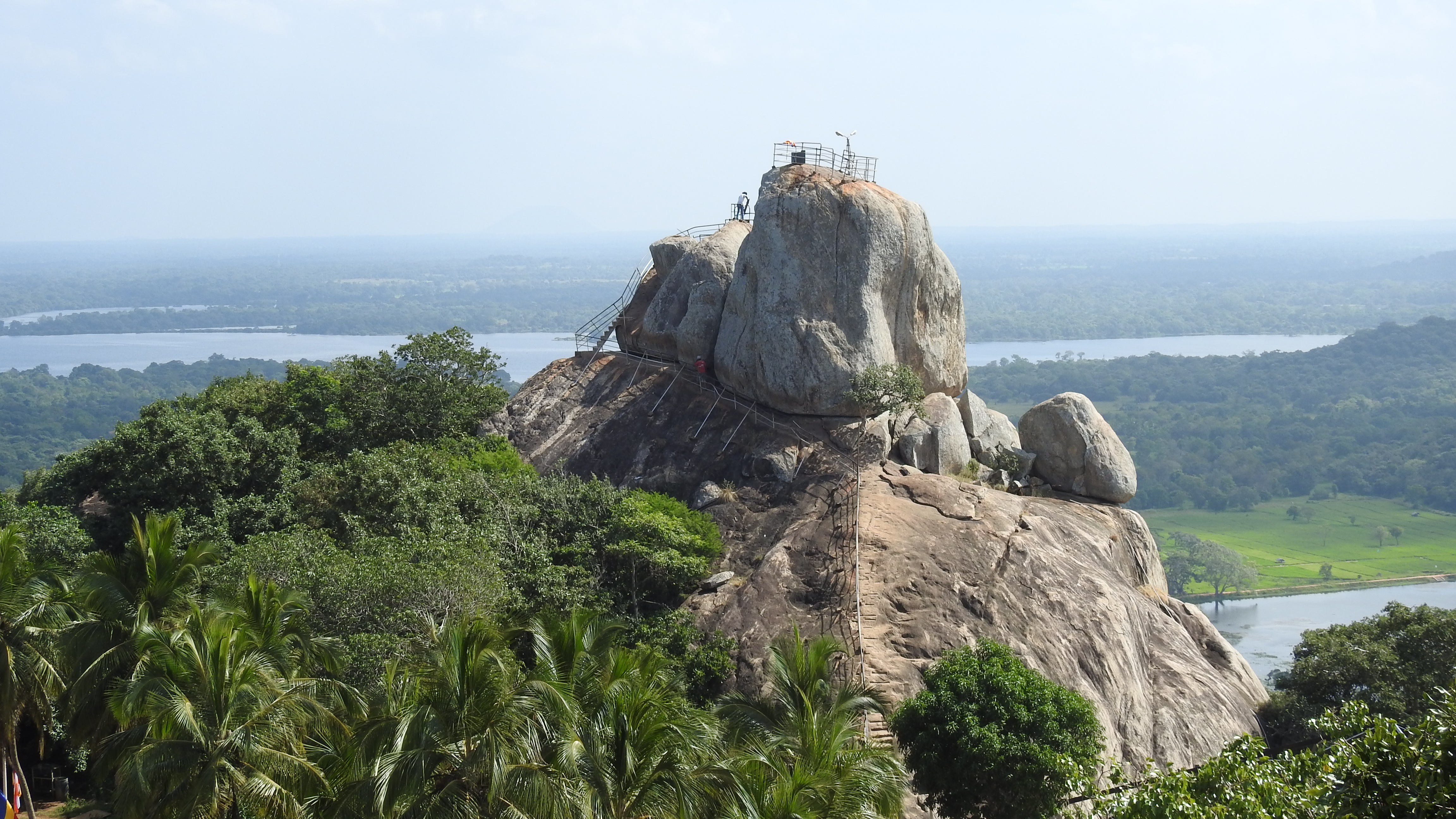The rocky hill of Mihintale under open sky