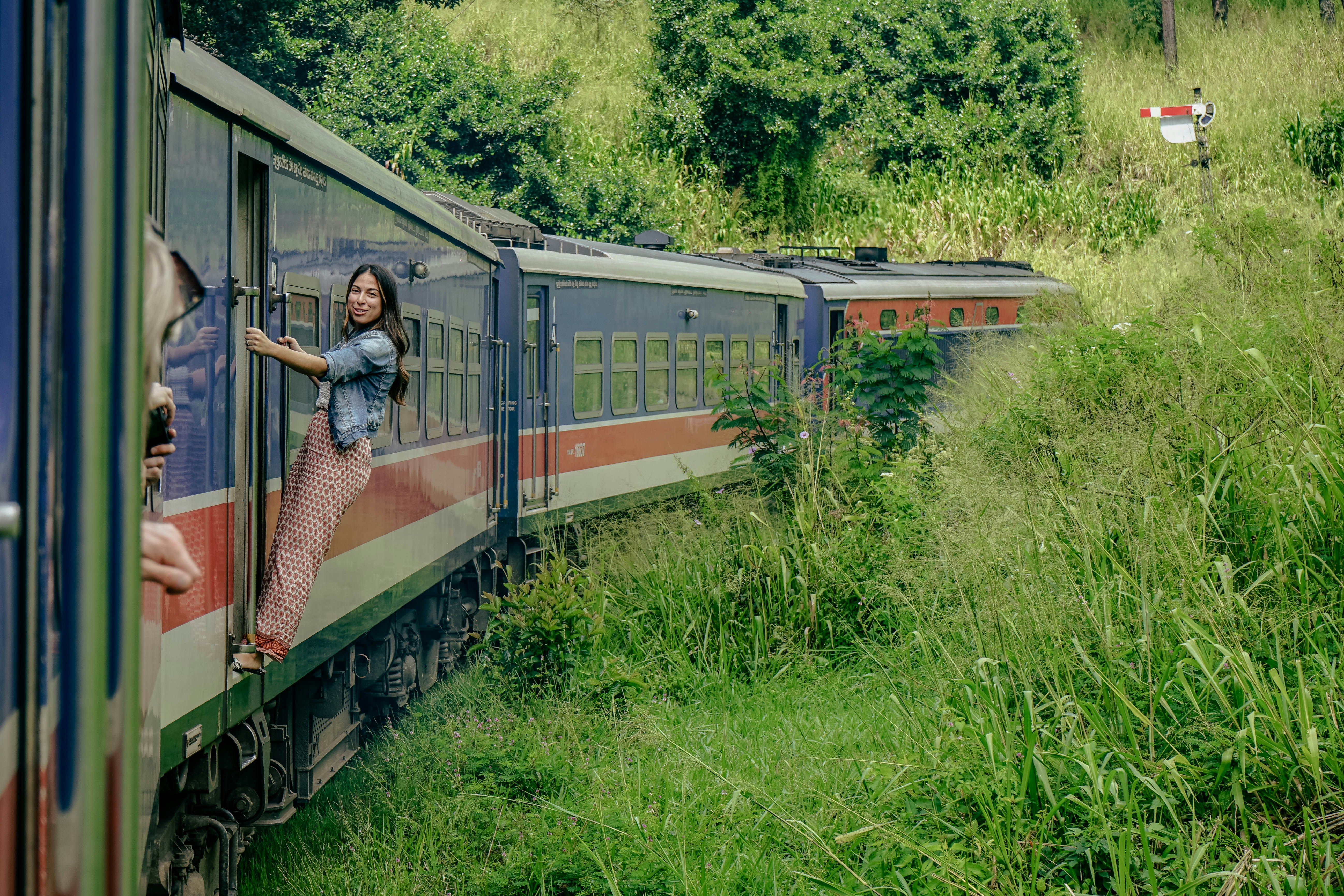 View from a train arriving in Kandy